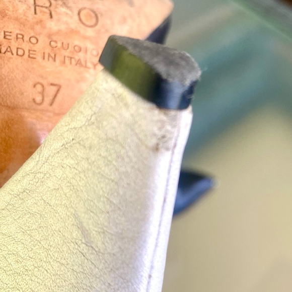 IRO 🌺Two Tone Leather Booties w/ pointed & Chrome capped toe 🌺 Cool boots ! 🌺 - Picture 10 of 15